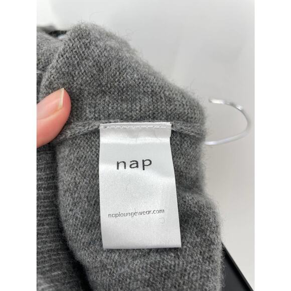 Nap Womens Size XL Pants Relaxed Wide Leg Fog Gray Yak Wool Pull On Drawstring - Picture 10 of 10